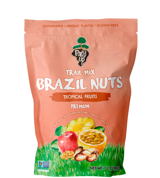 Trail Mix Tropical | Castanha, Maçã, Maracujá, Abacaxi e Uva-Passa | 198g