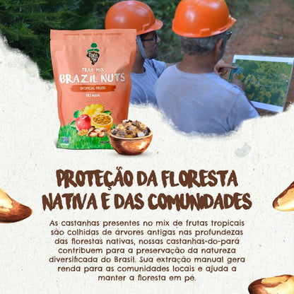 Trail Mix Tropical | Castanha, Maçã, Maracujá, Abacaxi e Uva-Passa | 198g