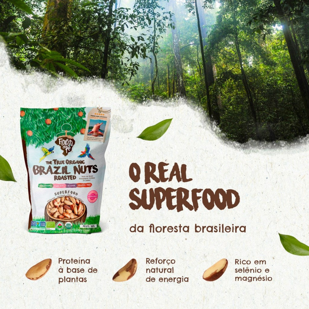 Castanha do Pará Orgânica | Com Sal do Himalaia | 1kg