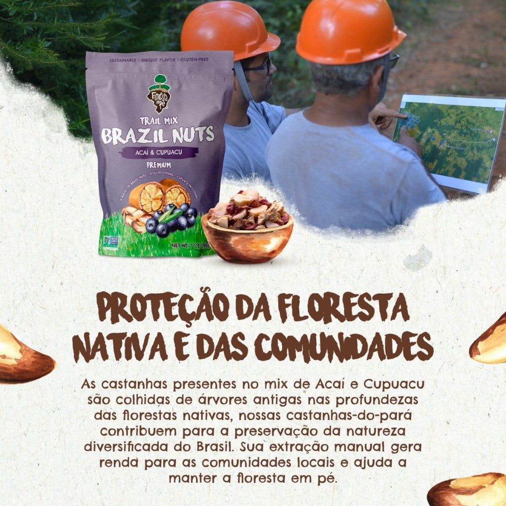 Trail Mix Açaí | Mix de Castanha, Frootnibs de Açaí e Cupuaçu | 198g