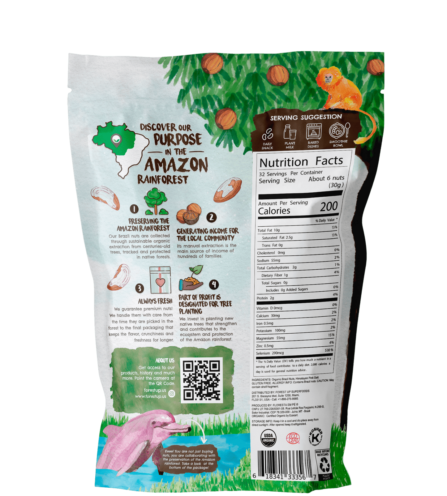 Castanha do Pará Orgânica | Com Sal do Himalaia | 1kg